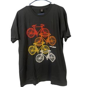 Fox Originals Amsterdam Bicycle Graphic T-Shirt Size Large